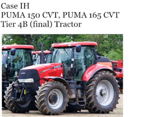 ENHANCE YOUR FARMING EFFICIENCY WITH THE CASE IH PUMA 150 CVT AND PUMA 165 CVT TIER 4B (FINAL) TRACTOR OPERATOR’S MANUAL IN PDF FORMAT.
