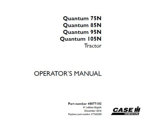 UNLOCK THE FULL POTENTIAL OF YOUR CASE IH QUANTUM TRACTOR SERIES WITH THE COMPREHENSIVE OPERATOR’S MANUAL, AVAILABLE IN A CONVENIENT PDF FORMAT.