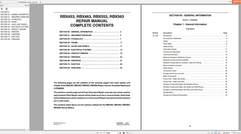 Enhance your maintenance capabilities with the CASE IH RBX453, RBX463, RBX553, and RBX563 Repair Manual