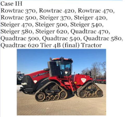 ENHANCE YOUR FARMING EFFICIENCY WITH THE CASE IH ROWTRAC AND STEIGER OPERATOR’S MANUAL, DESIGNED SPECIFICALLY FOR MODELS 370, 420, 470, 500, 540, 580, AND 620, AS WELL AS QUADTRAC MODELS 470, 500, 540, 580, AND 620 (TIER 4B FINAL). 