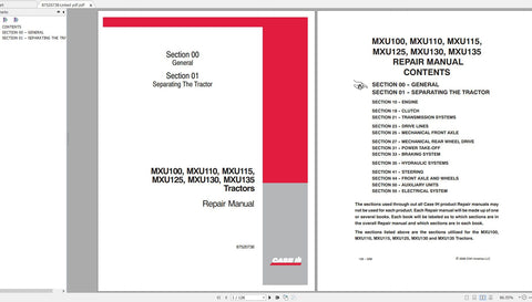 Unlock the full potential of your CASE IH Series MXU tractors with our comprehensive Repair Manual