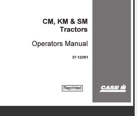ENHANCE YOUR FARMING EFFICIENCY WITH THE CASE IH STEIGER CM, KM, SM TRACTOR OPERATOR’S MANUAL IN PDF FORMAT.