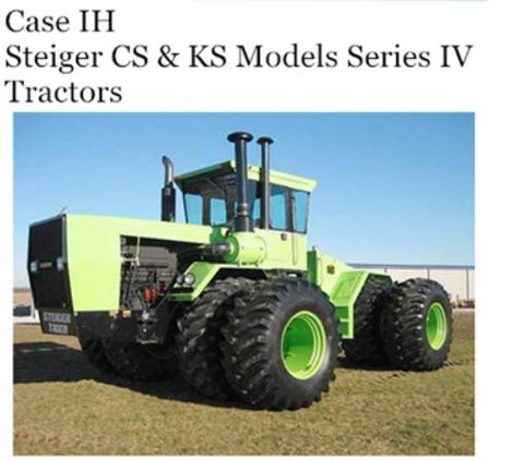 UNLOCK THE FULL POTENTIAL OF YOUR CASE IH STEIGER CS & KS SERIES IV TRACTOR WITH OUR COMPREHENSIVE OPERATOR’S MANUAL IN PDF FORMAT.