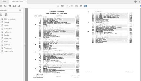 Discover the ultimate resource for your CASE IH Tractor 1090, 1170, and 1175 with our comprehensive Complete Service Manual (9-79771R0) in PDF format. This essential