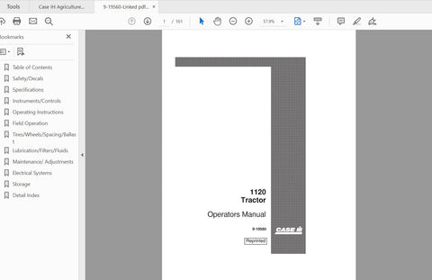 Discover the essential CASE IH Tractor 1120 Operator’s Manual (9-19560) in a convenient PDF format. This comprehensive guide is designed to enhance your understanding and operation of the CASE IH Tractor 1120, ensuring you get the most out of your equipment.
