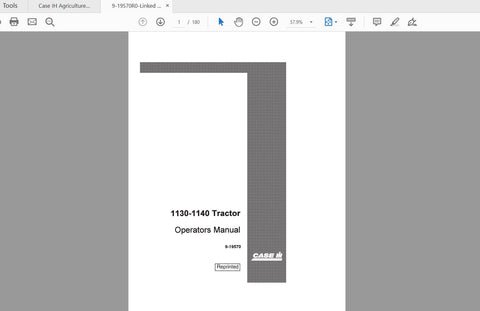 Enhance your farming efficiency with the CASE IH Tractor 1130 and 1140 Operator’s Manual (9-19570) in PDF format. This comprehensive guide is designed to provide you with essential information on operating and maintaining your tractor, ensuring optimal performance