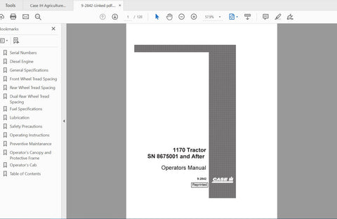 Discover the CASE IH 1170 Tractor, model 8675001, designed for optimal performance and reliability in your agricultural tasks. This robust tractor is engineered to handle