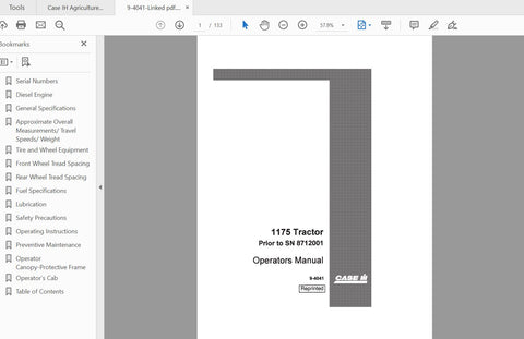 Discover the essential CASE IH Tractor 1175 Operator’s Manual (9-4041) in a convenient PDF format. This comprehensive guide is designed to enhance your understanding and 