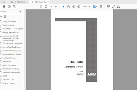 Discover the essential CASE IH Tractor 1175 Operator’s Manual (9-4432) in a convenient PDF format. This comprehensive guide is designed to enhance your understanding and