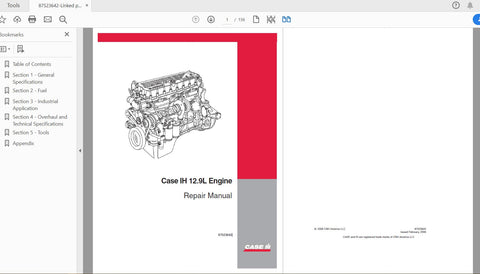 Unlock the full potential of your CASE IH STX380 and STX430 tractors with the comprehensive 12.9L Engine Manual. This essential repair manual, part number 87523642, is designed to provide