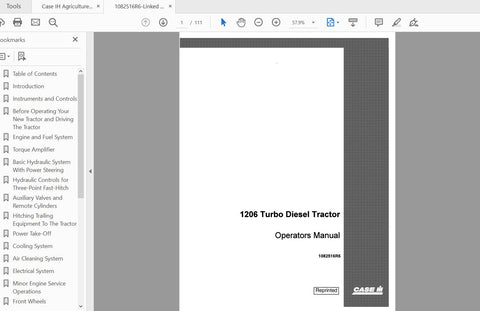 Discover the essential CASE IH Tractor 1206 Turbo Diesel Operator’s Manual (Part No. 1082516R6) in a convenient PDF format. This comprehensive guide is designed to enhance your understanding