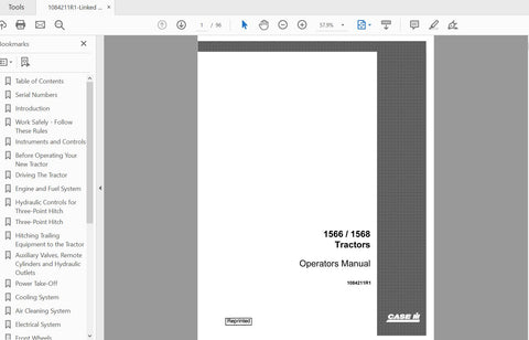 Unlock the full potential of your CASE IH Tractor 1566 and 1568 with the comprehensive Operator’s Manual (1084211R1) available in a convenient PDF format. This essential