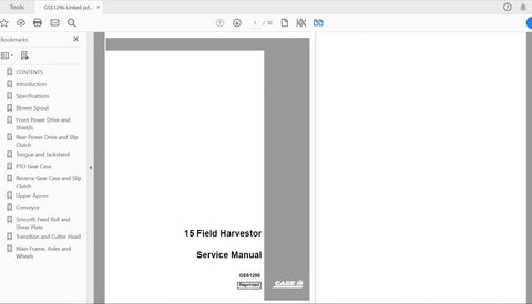 Discover the essential CASE IH Tractor 15 Field Harvester Basic Unit Overhaul Service Manual (GSS1296) in a convenient PDF format. This comprehensive guide is designed 