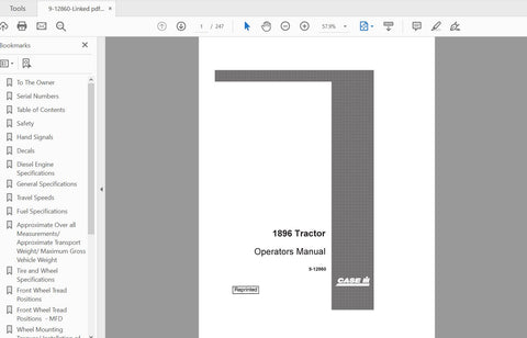 Discover the essential CASE IH TRACTOR 1896 Operator’s Manual, a comprehensive PDF guide