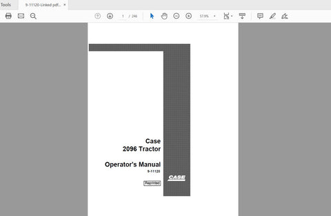 Discover the essential CASE IH Tractor 2096 Operator’s Manual (9-11120) in a convenient PDF format. This comprehensive guide is designed to enhance your understanding and operation of the CASE IH 2096 tractor, ensuring you get the most out of your equipment