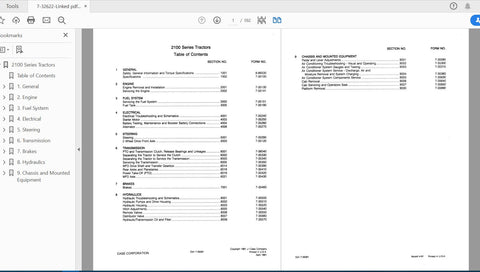Enhance your maintenance routine with the CASE IH Tractor 2100 Series Service Manual (7-32622) in PDF format. This comprehensive guide is designed specifically for the 2100 Series