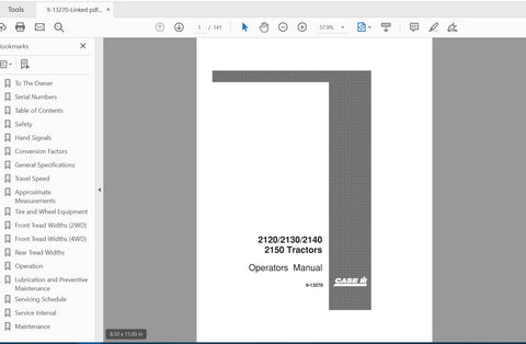 Discover the essential CASE IH Tractor Operator’s Manual for models 2120, 2130, 2140, and 2150. This comprehensive PDF file is designed to provide you with all the necessary information