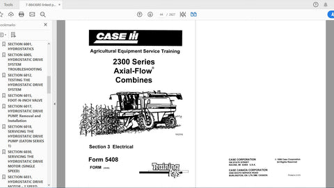 Unlock the full potential of your CASE IH combines with the comprehensive service manual for models 2144, 2166, 2188, 2344, 2366, and 2388. This PDF file, designated as 7-88436R0