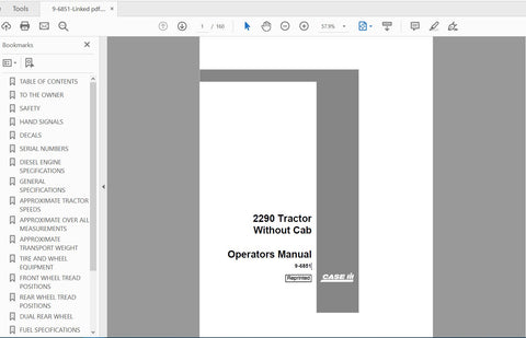 Discover the essential CASE IH Tractor 2290 Operator’s Manual (9-6851) in a convenient PDF format