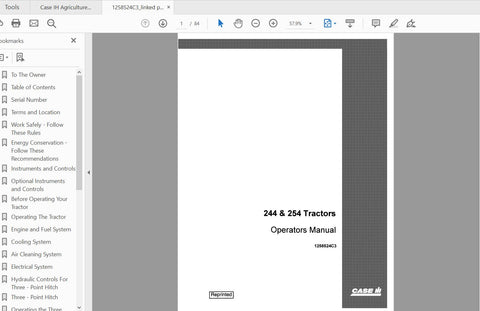 Discover the essential CASE IH Tractor 244 and 254 Operator’s Manual (1258524C3) in a convenient PDF format. This comprehensive guide is designed to enhance your understanding
