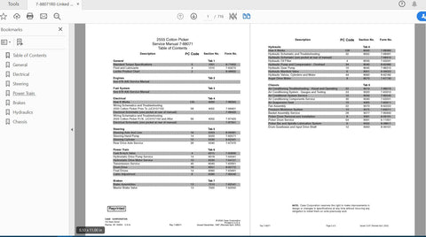 Unlock the full potential of your CASE IH Tractor 2555 Cotton Picker with our comprehensive Complete Service Manual (Part No. 7-88071R0). This PDF file is an essential resource for both seasoned