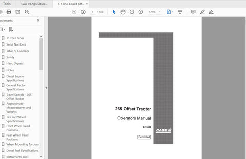 Discover the essential CASE IH Tractor 265 Offset Operator’s Manual (9-13050) in a convenient PDF format. This comprehensive guide is designed to enhance your understanding and operation
