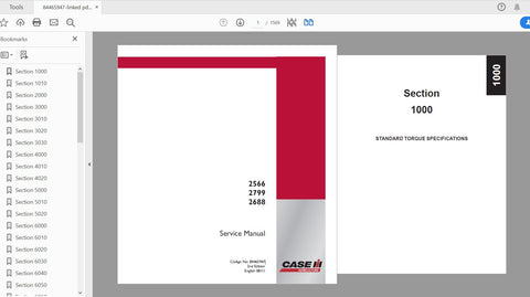 Unlock the full potential of your CASE IH Tractor with the comprehensive Service Manual for models 2688, 2799, and 2566. This PDF file, catalog number 84465947, is an essential resource