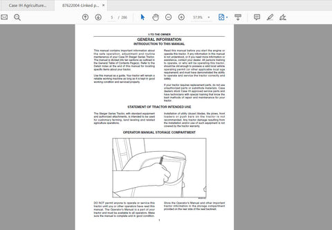 Discover the essential CASE IH Tractor Operator’s Manual for models 280, 330, 380, 430, 480, and 530