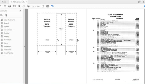 Unlock the full potential of your CASE IH Tractor 2870 with the comprehensive Complete Service Manual (9-79815) in PDF format. This essential resource provides detailed