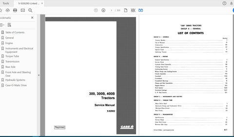 Unlock the full potential of your CASE IH Tractor with the comprehensive 300, 300B, and 400B Complete Service Manual (9-92002). This PDF file is an essential resource for both seasoned mechanics and DIY enthusiasts, providing detailed instructions and diagrams