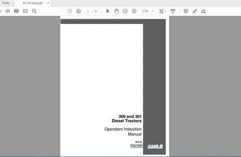 Unlock the full potential of your CASE IH Tractor 300 and 301 with the comprehensive Diesel Operator’s