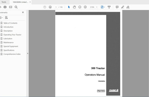 Discover the essential CASE IH Tractor 300 Operator’s Manual (1004380R4 N) in a convenient PDF format. This comprehensive guide is designed to enhance your understanding of the tractor's
