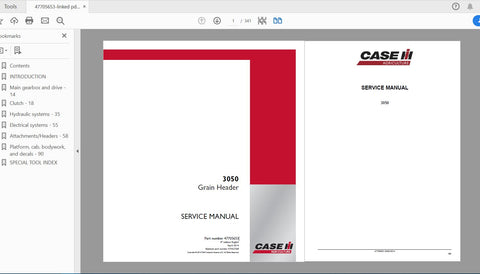 Unlock the full potential of your CASE IH Tractor with the 3050 Grain Header Service Manual (Part No. 47705653). This comprehensive PDF file is designed to provide you with detailed insights