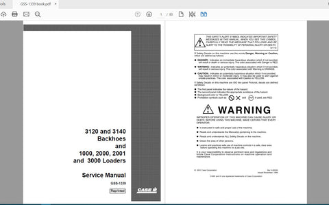 Unlock the full potential of your CASE IH Tractor with the comprehensive Service Manual GSS-1339, specifically designed for the 3120 and 3140 backhoes, as well as the 1000, 2000, 2001, and 3000 loaders. This PDF file is an essential resource for both seasoned professionals and DIY enthusiasts, providing detailed 