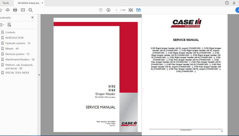 Enhance your farming efficiency with the CASE IH Tractor 3152, 3162 Draper Header Service Manual (48144004). This comprehensive PDF file is designed to provide you with all the essential