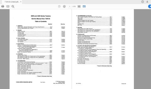 Enhance your maintenance routine with the CASE IH Tractor 3200, 4200 Series Service Manual