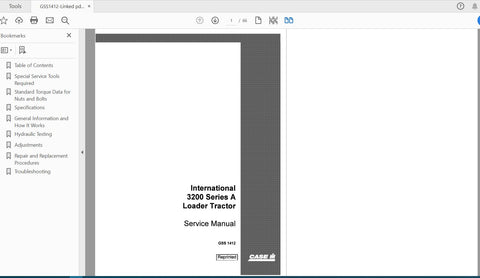 Unlock the full potential of your CASE IH Tractor 3200 Series A Loader with the comprehensive International Service Manual GSS1412. This PDF file is an essential resource for both seasoned operators and new users, providing detailed insights into 