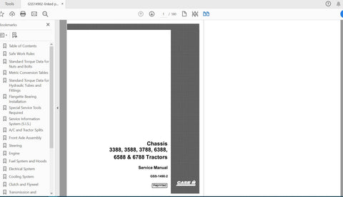 Unlock the full potential of your CASE IH tractor with the comprehensive Chassis Service Manual GSS14902. This PDF file is specifically designed for models 3388, 3588, 3788, 6388, 6588, and 6788, providing you with detailed insights and step