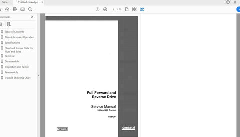 Unlock the full potential of your CASE IH Tractor 340 and 460 with the comprehensive Full Forward and Reverse Drive Service Manual (GSS1264). This PDF file is an essential resource