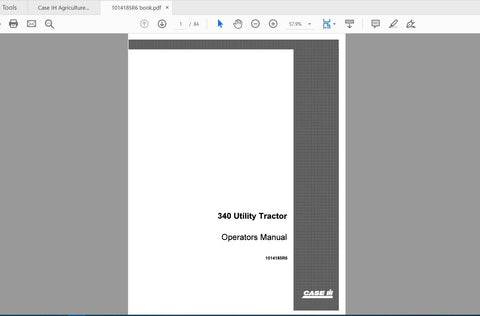 Enhance your operational efficiency with the CASE IH Tractor 340 Utility Operator’s Manual (1014185R6) in PDF format. This comprehensive guide is designed to provide you with essential