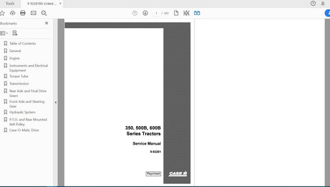 Unlock the full potential of your CASE IH Tractor with the comprehensive 350, 500B, and 600B Complete Service Manual (9-92281R0) in PDF format. This essential resource is designed