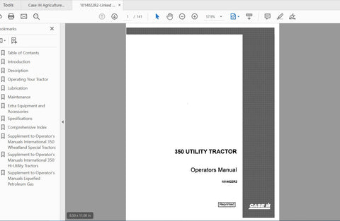 Enhance your farming efficiency with the CASE IH Tractor 350 Utility Operator’s Manual (1014022R2