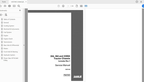 Discover the ultimate resource for maintaining your CASE IH Tractor 354 with the comprehensive 2300A Chassis