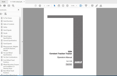 Enhance your farming efficiency with the CASE IH TRACTOR 3594 CONSTANT TRACTION OPERATOR’S MANUAL. This comprehensive PDF file is designed to provide you with all the essential information needed to operate and maintain your tractor effectively