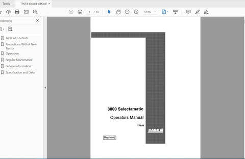 Discover the essential CASE IH Tractor 3800 Selectamatic Operator’s Manual (TP654) in a convenient PDF format. This comprehensive guide is designed to enhance your understanding 