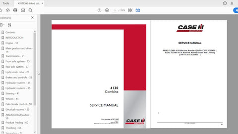 Enhance your maintenance routine with the CASE IH Tractor 4130 Combine Service Manual (Part No. 47871380). This comprehensive PDF file is designed to provide you with all the essential