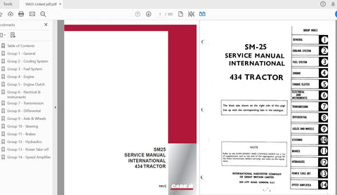 Discover the ultimate resource for maintaining your CASE IH Tractor 414 and 434 with the comprehensive Service Manual SM25. This PDF file is designed to provide you with detailed insights
