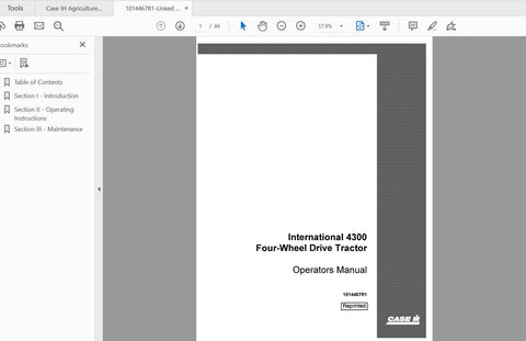 Discover the essential CASE IH Tractor 4300 International Four-Wheel Drive Operator’s Manual (1014467R1) in a convenient PDF format. This comprehensive guide is designed to enhance