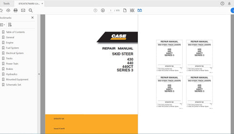 Unlock the full potential of your CASE IH Tractor 430, 440, and 440CT Series 3 Skid Steer with our comprehensive Service Manual (Part Number: 87634767NAR0). This