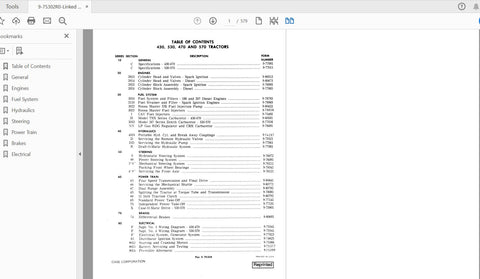 Discover the ultimate resource for your CASE IH tractor with the Complete Service Manual for models 430, 530, 541, 470, and 570. This comprehensive PDF file, catalog number 9-75302R0, is designed to provide you with all the essential information needed